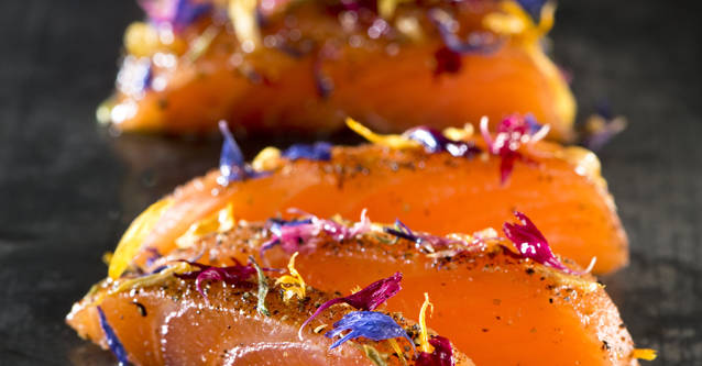 Gravlax à l'huile de café